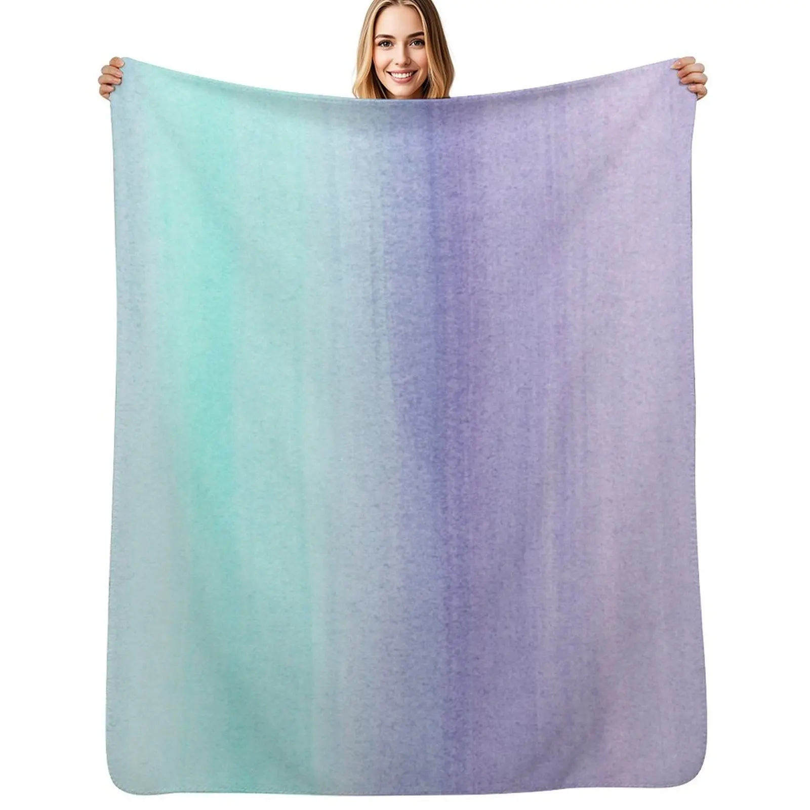 Mermaid Watercolor Dream #1 #painting #decor #art Throw Blanket Ultra Plush Cozy Blanket for Napping Sleeping