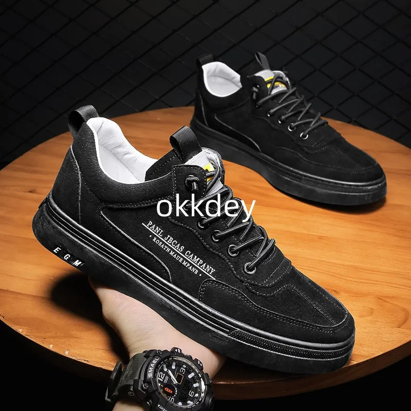 2023 New Spring Men\'s Sneakers Designer Replica Breathable Shoes Round Toe Light Board Trendy All-match Sports and Leisure Shoes