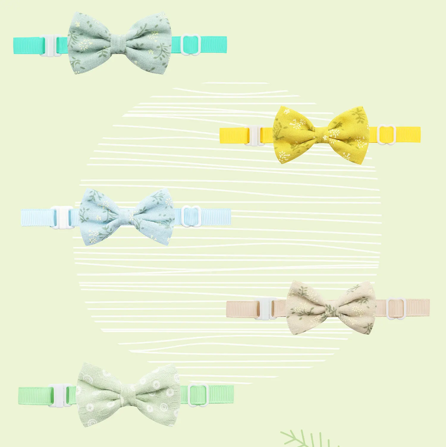 50/100Pcs Dog Grooming Accessories Bows Cute Pets Bowties Soft Puppy Cat Bowknots Collar With Dots For Small Dogs