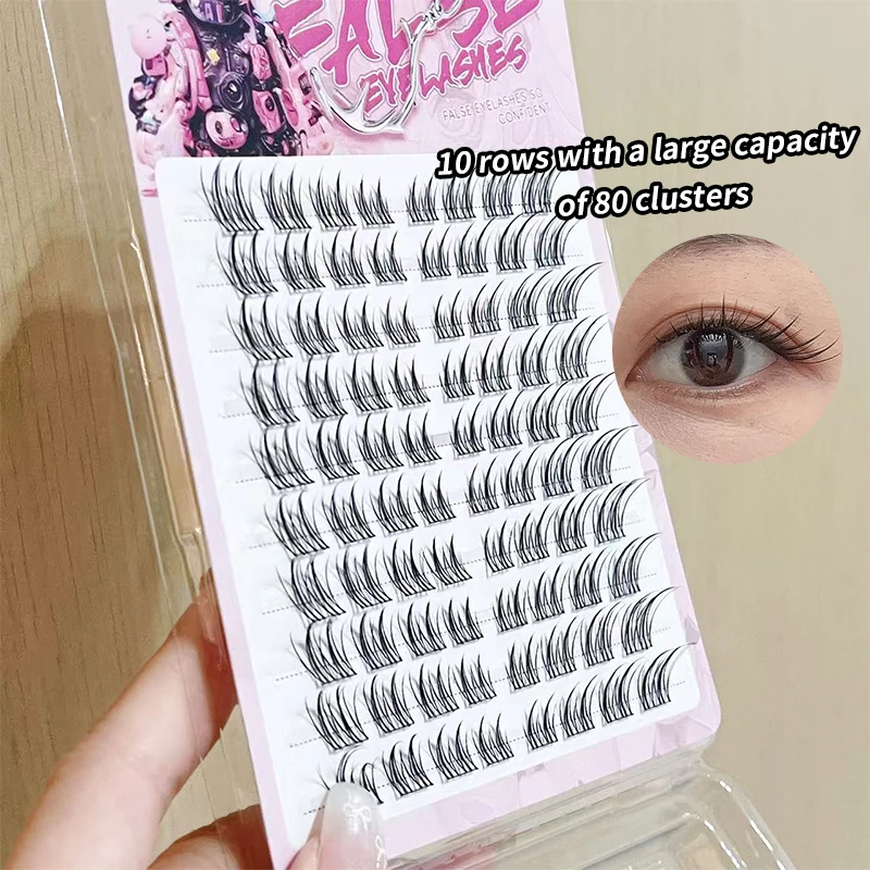 BQI Fox series ขนตาปลอมบินเฉียง สไตล์ฉ่ํา มีเสน่ห์มาก กําลังขยายดวงตา ใช้งานง่าย สาวเกาหลี