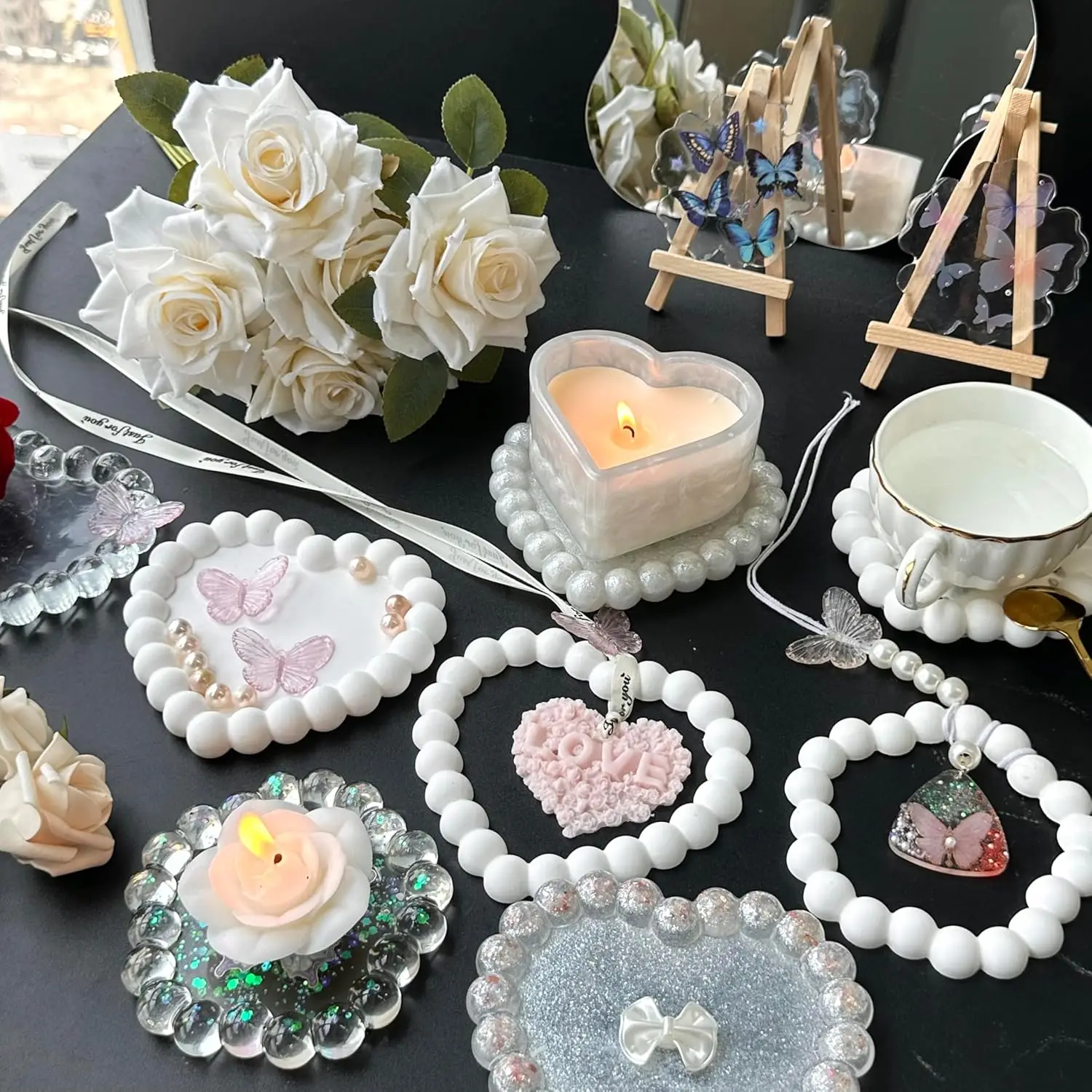 Bubble Resin Tray Silicone Molds DIY Crafts Jewelry Tray Plaster Coaster Mold Cup Mats for Epoxy Resin Home Decor Products view 5