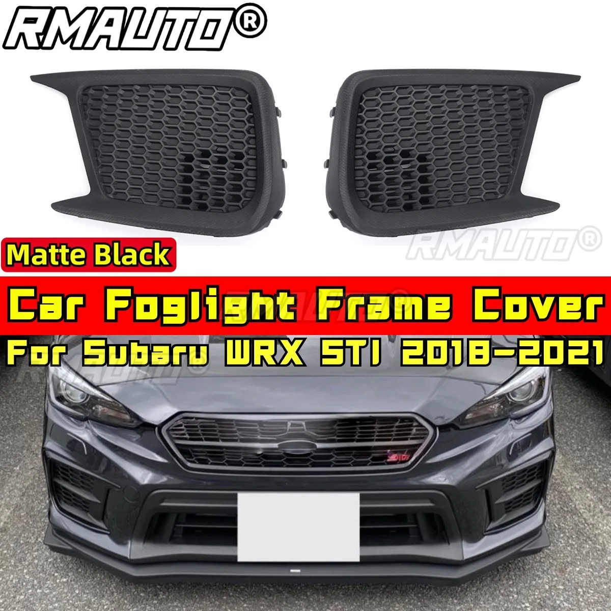 For Subaru WRX STI 2018-2021 Body Kit Car Foglight Frame Cover Car Fog Lamp Frame Cover Car Accessories