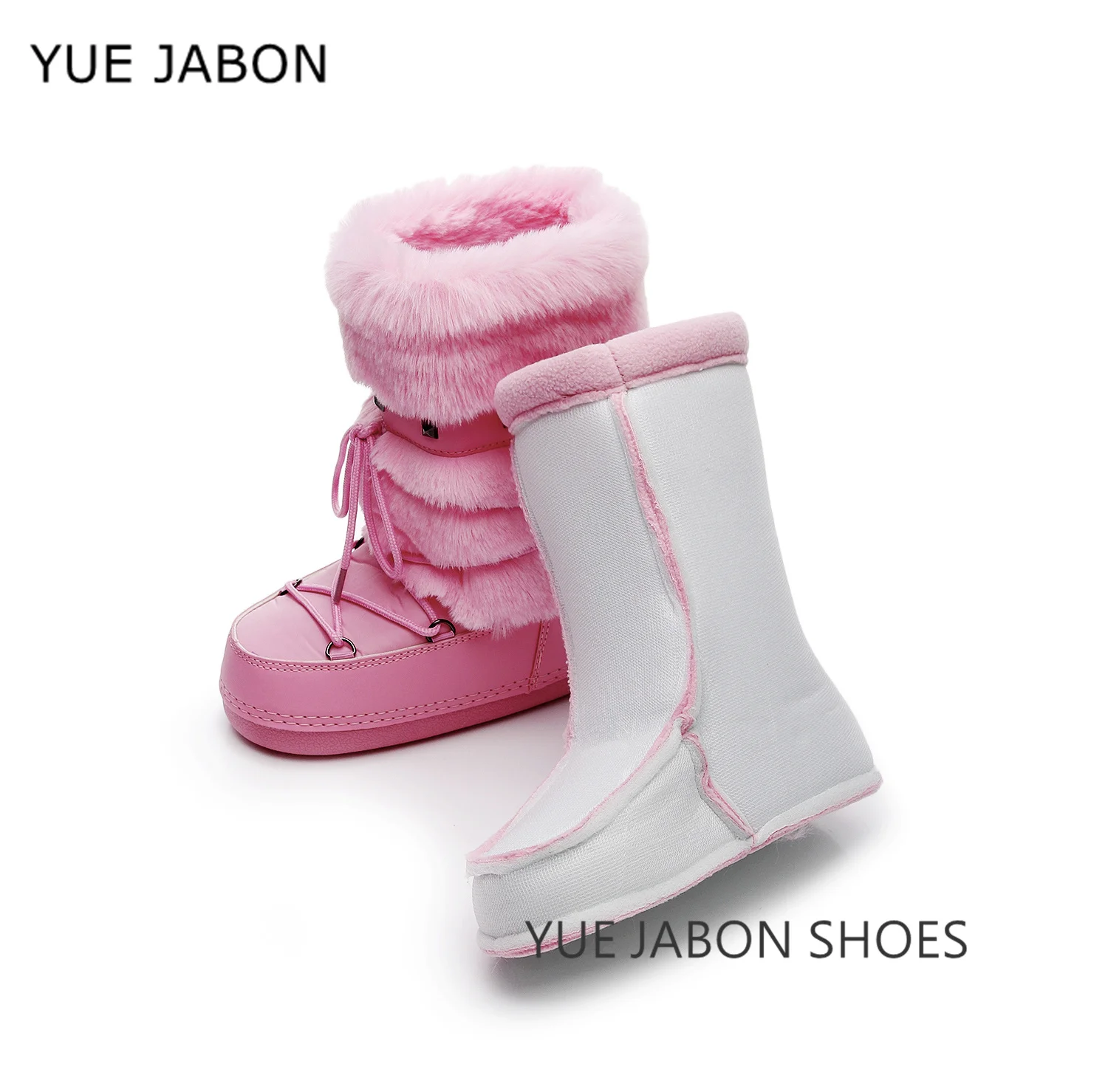 المسامير ديسمبر أحذية الثلوج للنساء شعر غامض رقيق فروي فراء الأحذية 2026 الشتاء أحذية للنساء الوردي أسود أبيض الفراء الثلوج الأحذية