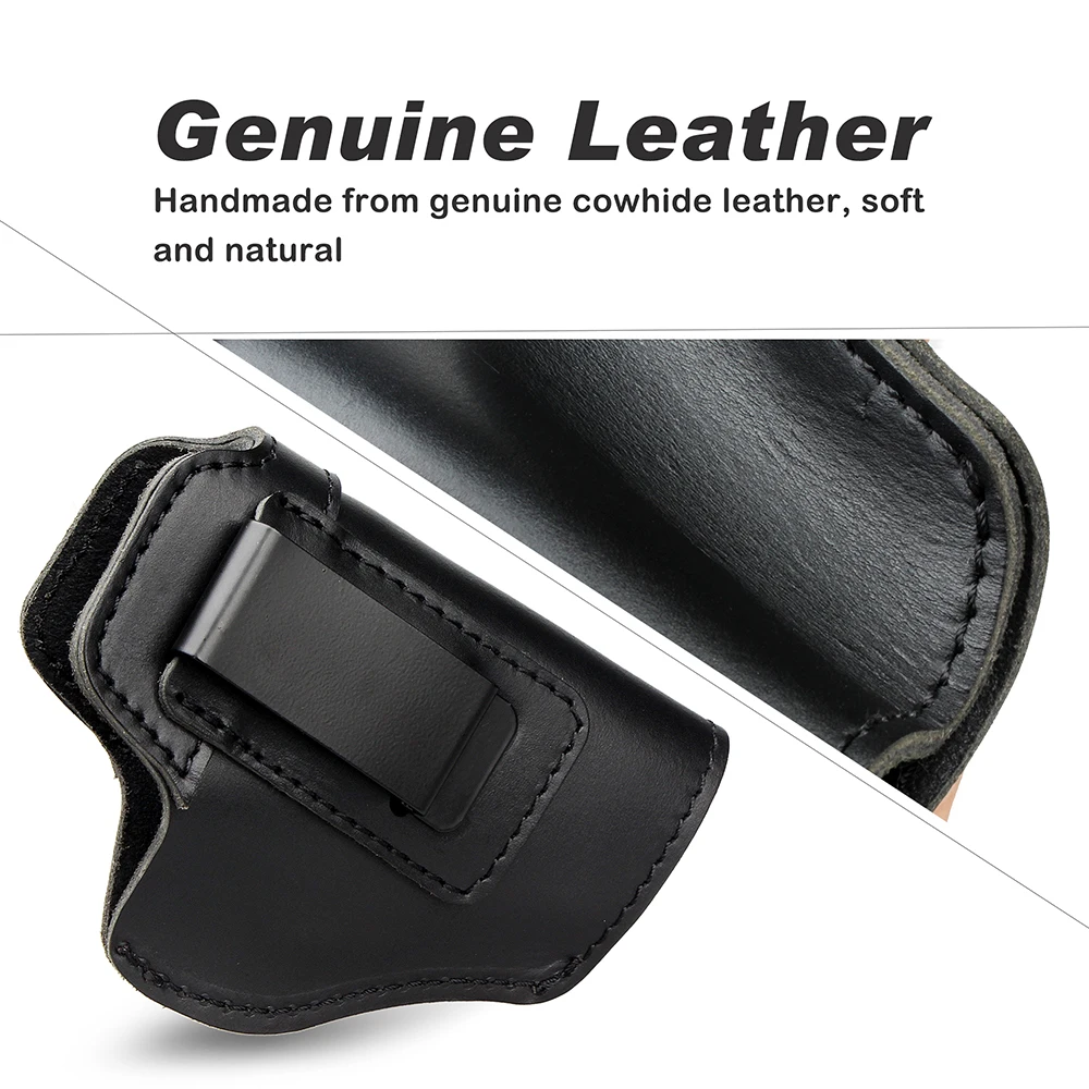 2025 Left RIGHT Tactical Leather Holster For Concealed Carry Airsoft IWB  Holsters For Glock 17 19 43X Sig P365 9mm For Hunting