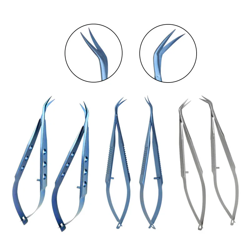 Eyelid Castroviejo Corneal Scissors Ophthalmic Scissors Left/Right Titanium Alloy/stainless Steel Ophthalmic Instrument