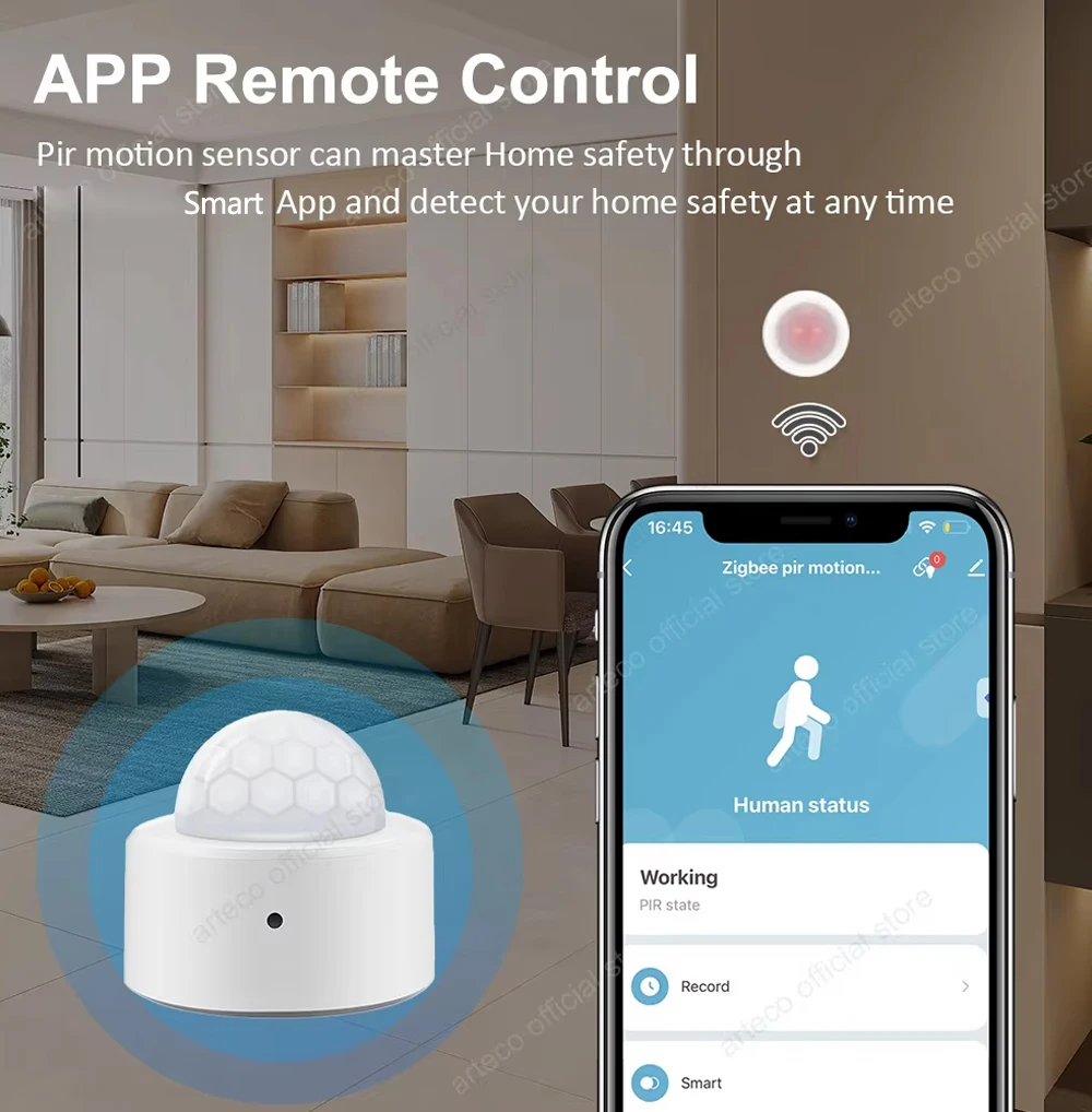 Zigbee 3.0 Motion Sensor With Pir Infrared Human Body Movement Wireless Detector Smart Home Smart Life App Works With Alexa