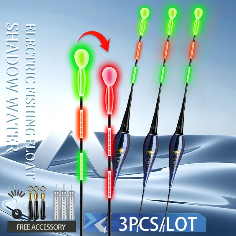 

Fishing Floats Electric LED Luminous Carp Bobbers Smart IC Gravity Sensor Color Change Electric Fishing Accessories Tackles