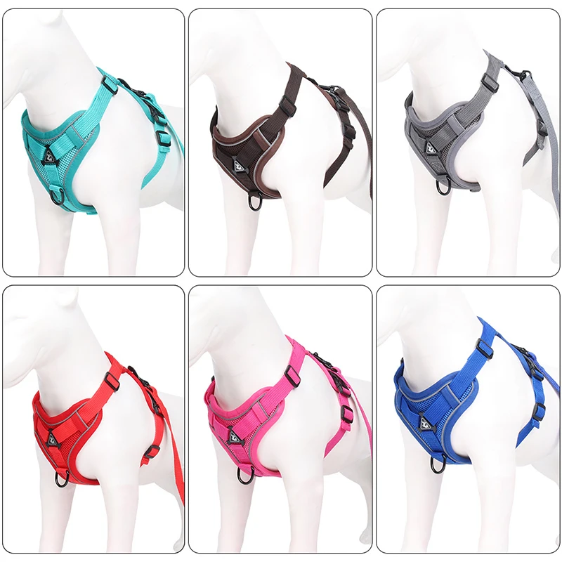 Adjustable Reflective Dog Harness & Leash Set 3