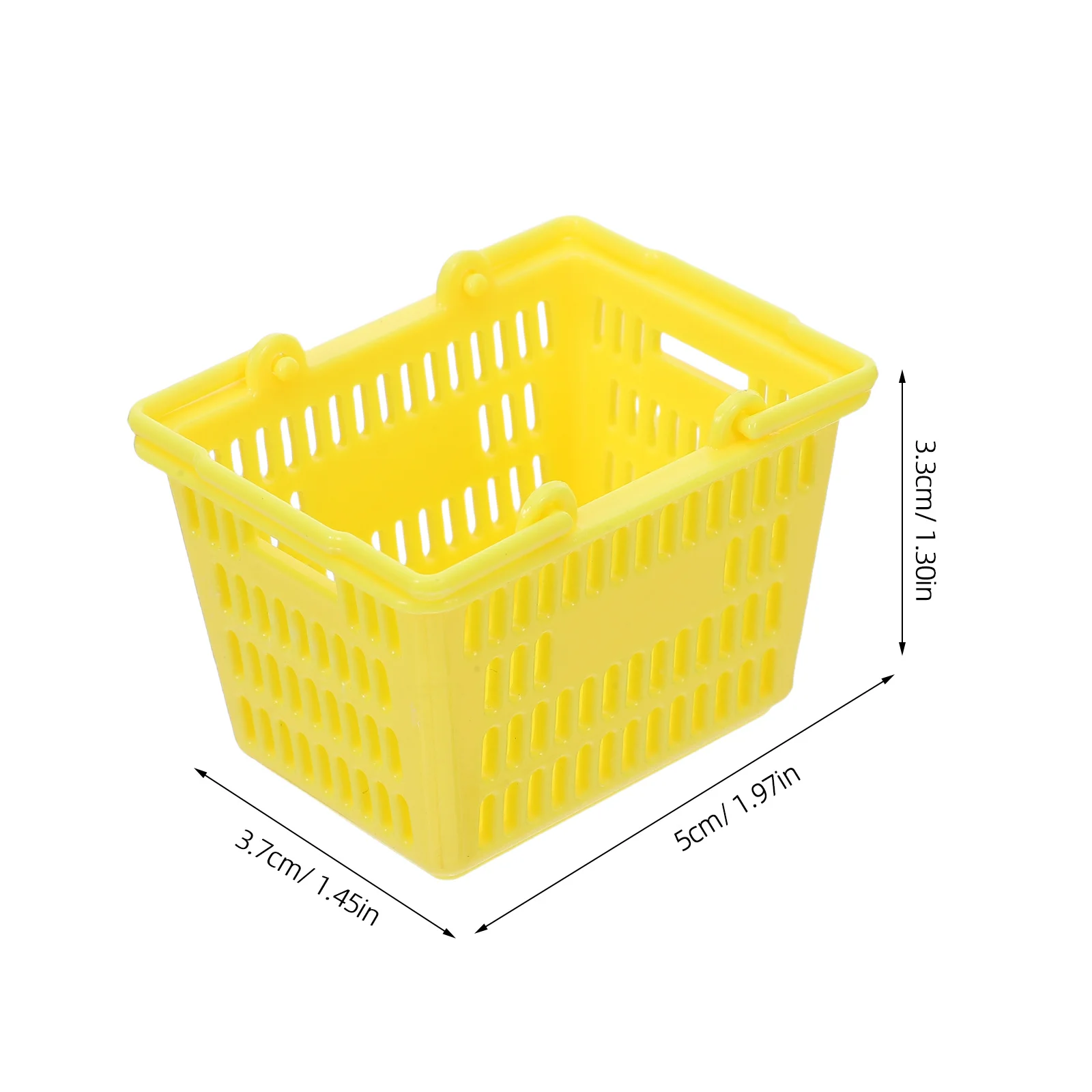 20Pcs Realistic Mini Grocery Basket Plastic Bright Colored Kids Pretend Play Kitchen Portable Shopping Basket Kitchen Play Toys