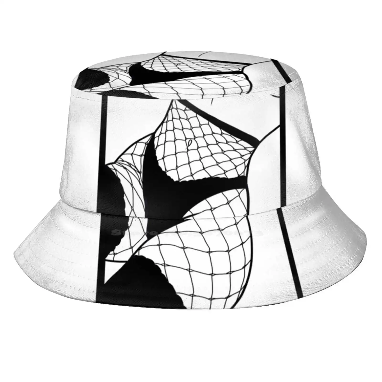 Ecchi Fishnets Sun Cap Fisherman Hat Bucket Hats Ecchi Fishnets