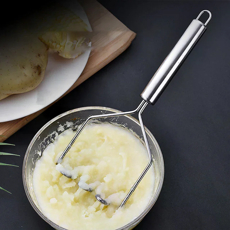 1/2PCS Stainless Steel Wave Potato Masher - Ideal For Kitchen Vegetable And Fruit Puree - Kitchen Essentials,Durable Kitchenware