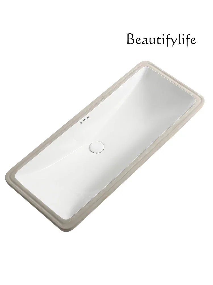 

bathroom accessories set Large size under-counter basin with washboard square deepened ceramic bathroom embedded face wash