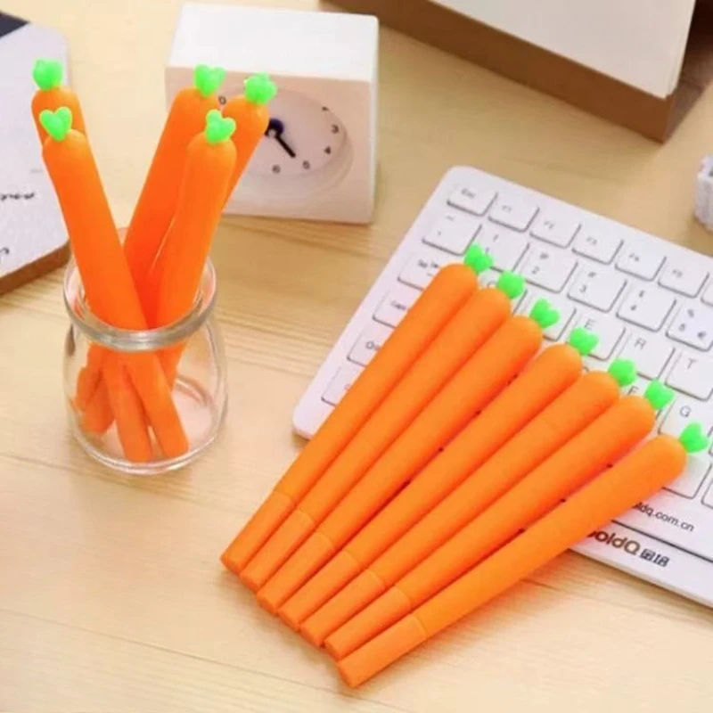 Supplies Cute Cartoon Simulation Radish Gel Pen High Value Student Kawai Stationery Creative Childrens Holiday Gift Water Black
