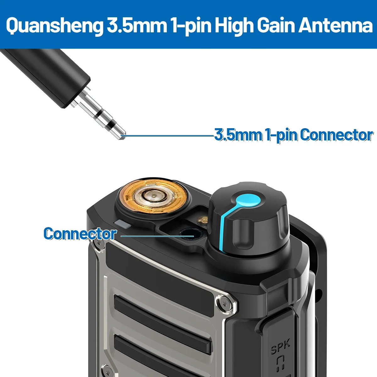 Quansheng الأصلي ثلاثي الموجات هوائي SW MW LW T-شكل هوائي ل TK11(5) TK11(8) اسلكية تخاطب متوسطة وقصيرة موجة 3.5 مللي متر التوصيل