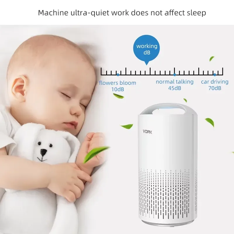 Smart Air Purifier for Home Bedroom with H13 HEPA Filter Removes Smoke Dust Night Light Air Cleaner
