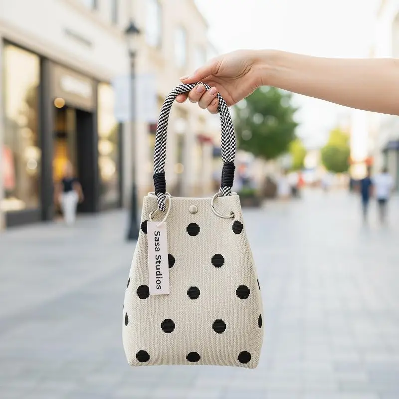 2026 New Versatile Cute Knitted Handbag With 3D Magnetic Snap Handbag Clutch Bag
