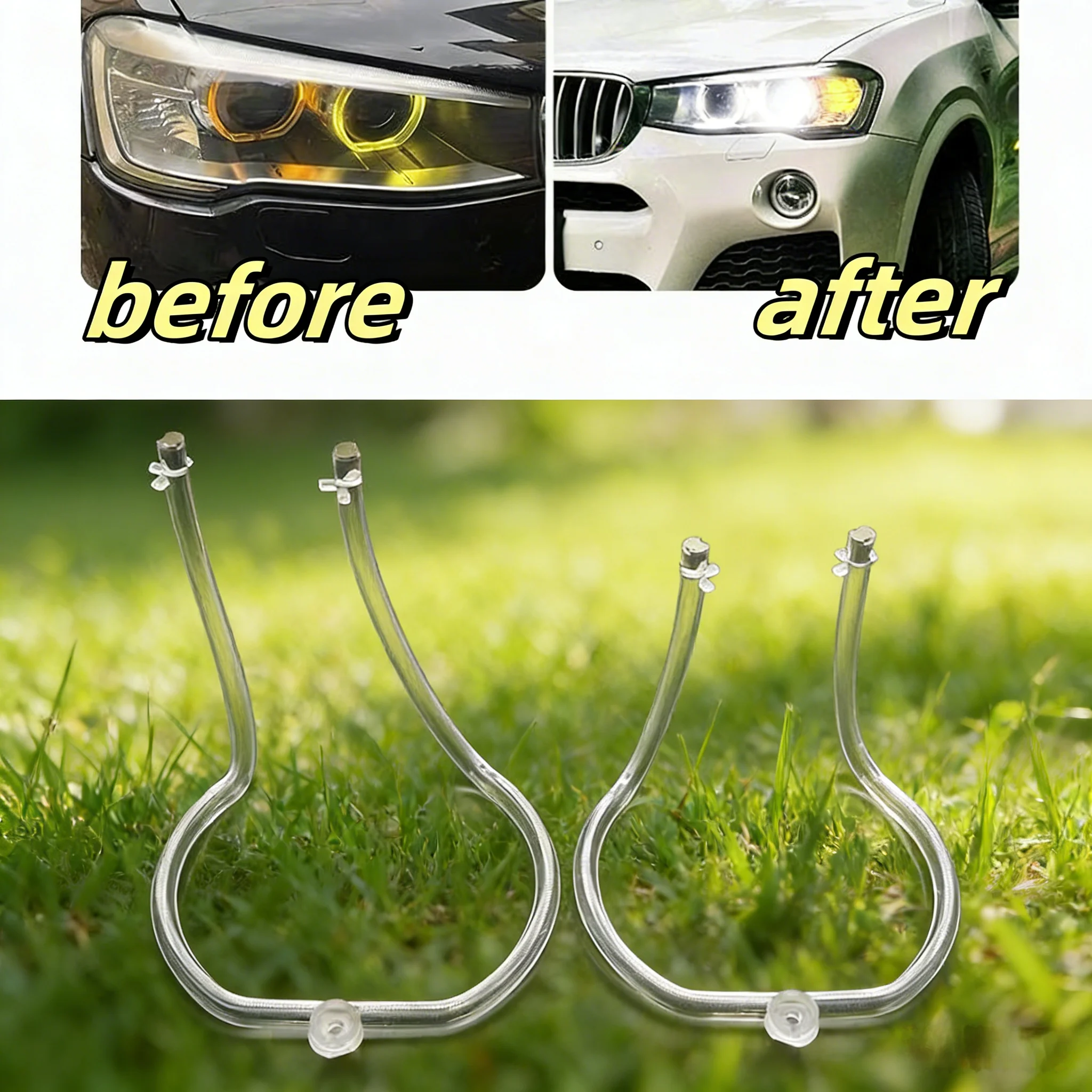 Headlight Light Guide Strip For BMW X3 X4 F25 F26 2014-2017 Daytime Running Light Tube Daily Head Lamp Tube