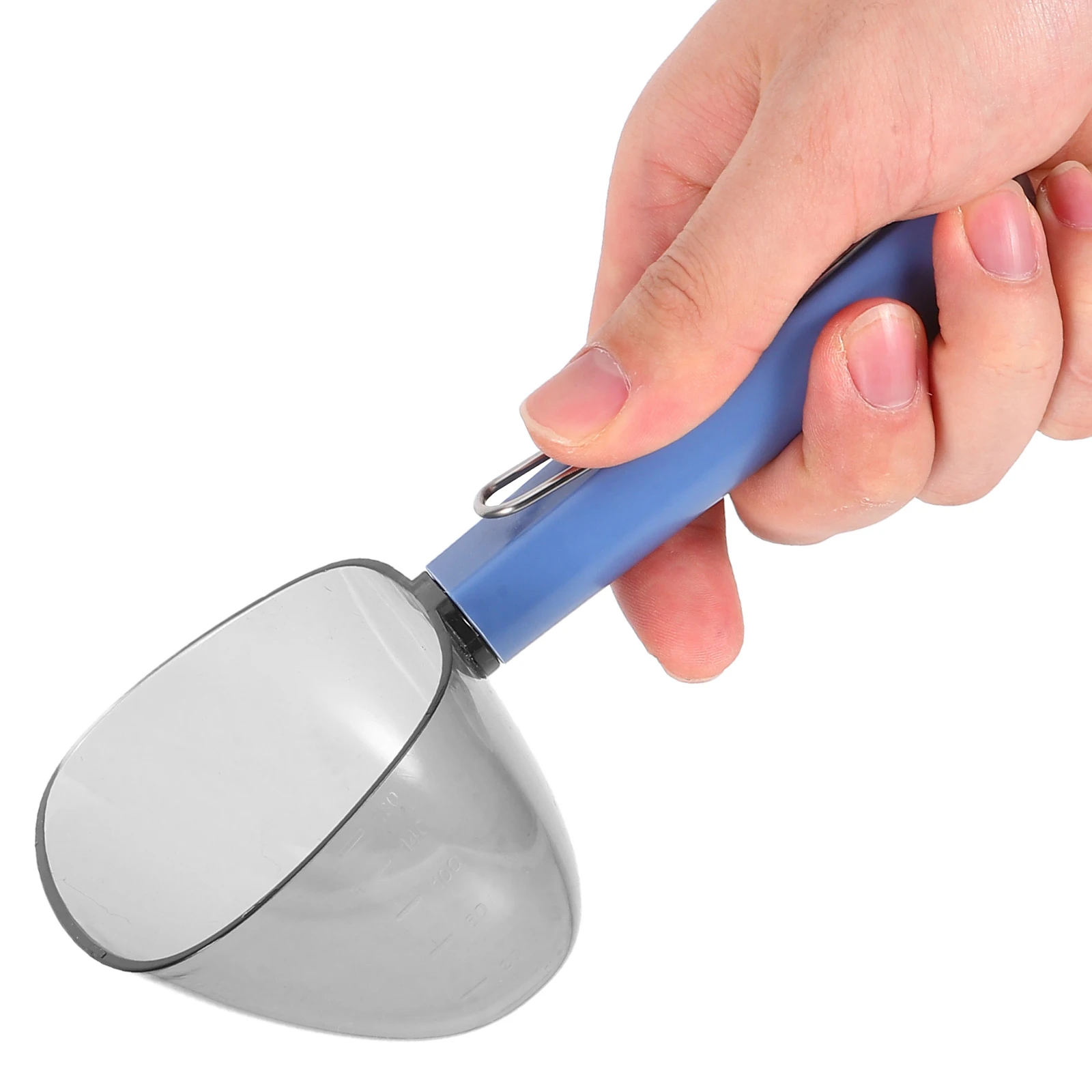 

Pet Food Scoop Stainless Steel Sealing Clip Accurate Measurement Ergonomic Design Dog Cat Food Measuring Spoon Freshness Seal