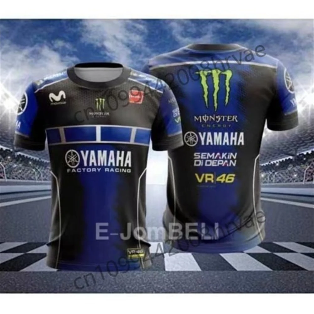 Camiseta de ciclismo de manga corta para motocicleta Yamaha, adecuada para entusiastas de las carreras, camiseta transpirable y de secado rápido 2025