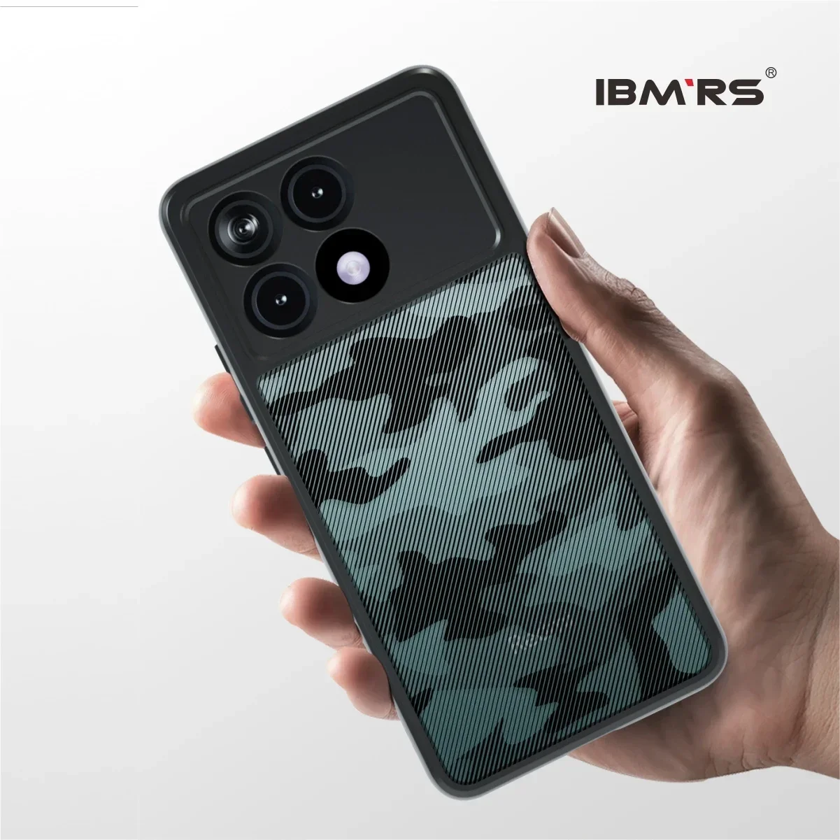 حافظة IBMRS لهاتف Xiaomi Poco F6 Pro 5G مموهة غير لامعة، عسكرية مضادة للاصفرار ومضادة للصدمات، مضادة للخدش ومقاومة للزيت وظهر شفاف Cov