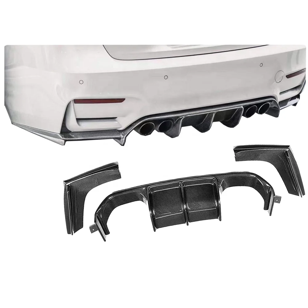 

XDS V Style Real Carbon Fiber Rear Bumper Diffuser For F80 M3 F82 F83 M4 15-2020 Lip