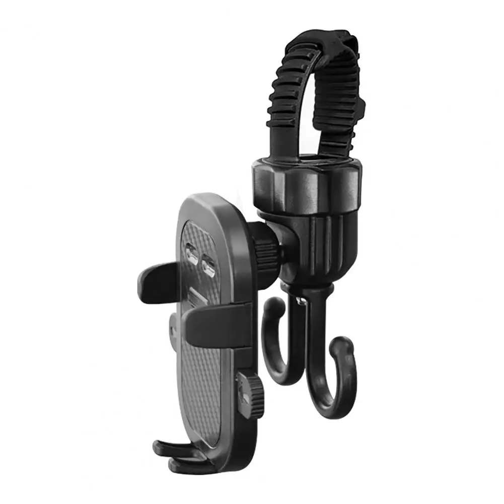 Universal Phone Stand Hook Stroller Hook with Phone Stand 360 Degree Rotation Stroller Hook Phone Stand Organizer for Shopping