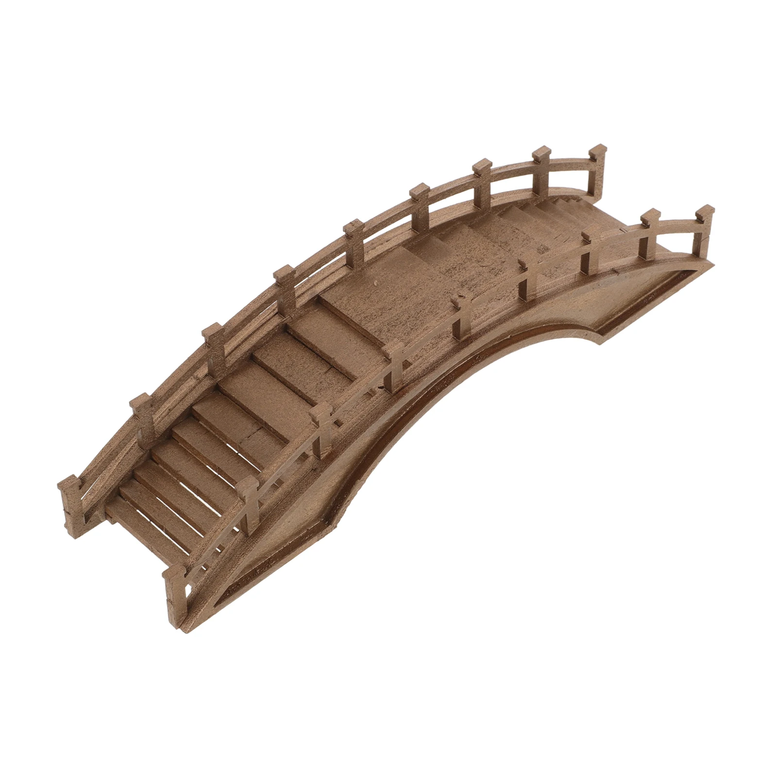 

Solid Wood Bridge Miniature Vintage Garden Decor Accessory Micro Landscape Mini House Arch Bridge Scene Model Display