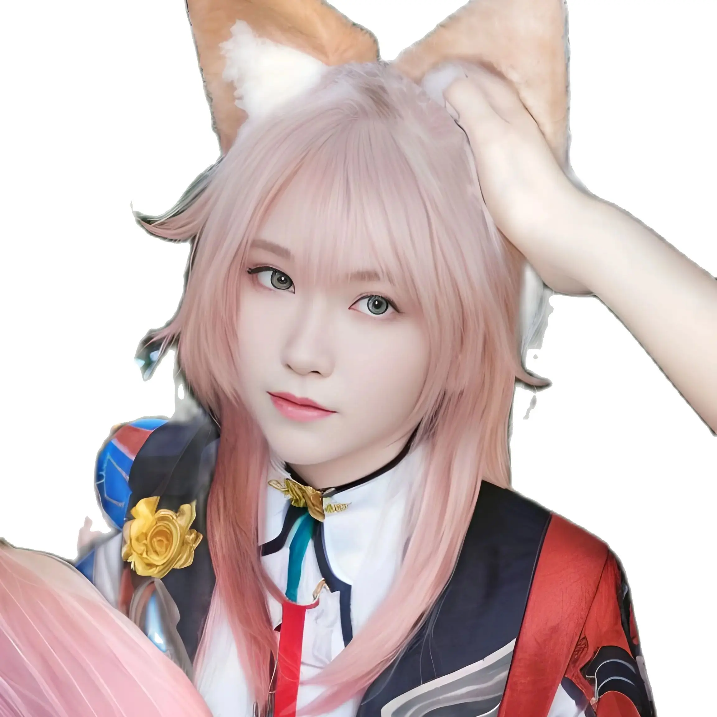 Game Honkai Star Rail Jiaoqiu Cosplay Wig pink white Long hair Game cosplay Wig anime cosplay Wig