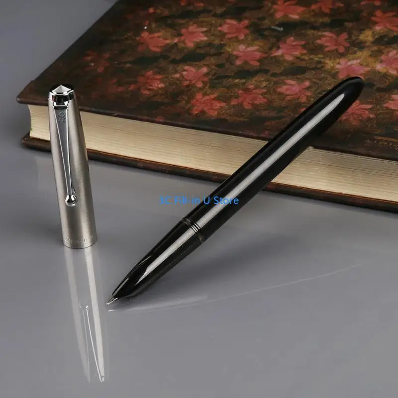 G8TA Vintage Thép không gỉ Fountain Pen 0.38mm NIB Business Office Quà tặng