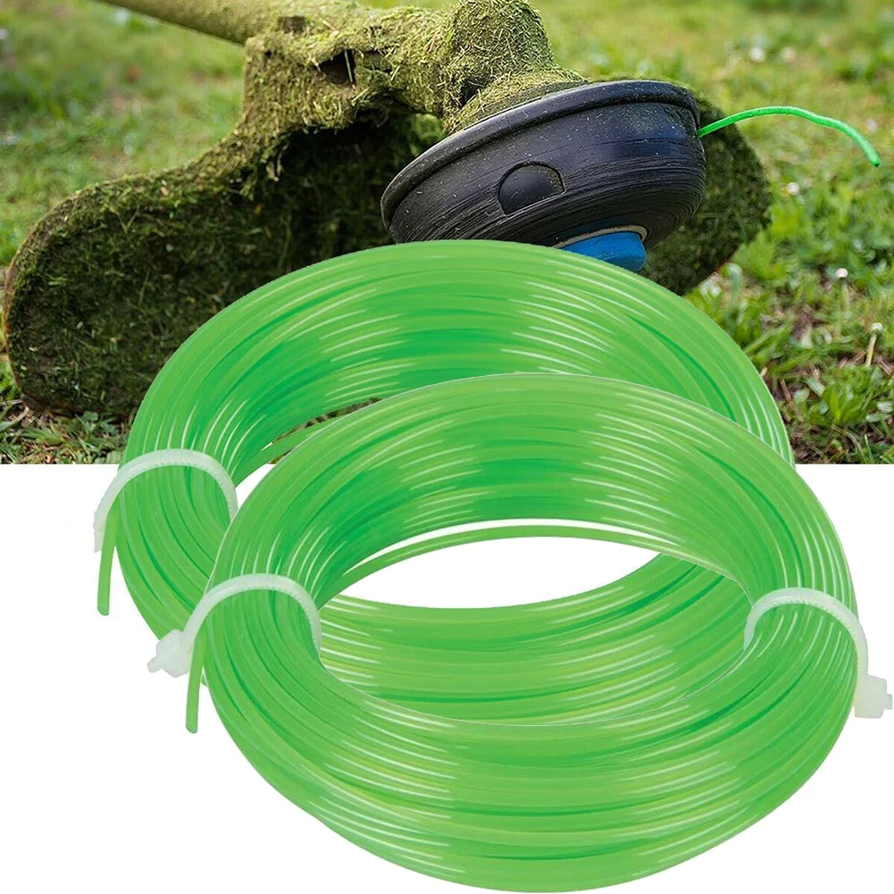 2Pcs 2mm 15M Nylon Strimmer Line Cord Wire Universal Garden Grass Trimmer Green For Agriculture Landscaping Home Gardening 2022✅