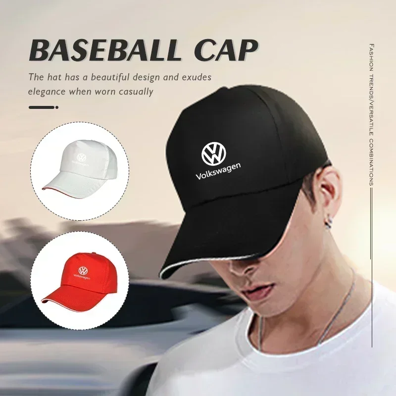 Fashion Car Baseball Cap Man Racing Logo Motorcycle Sport Hat For Volkswagen Polo Jetta Sagitar Magotan Passat B6 B7 CC Tiguan