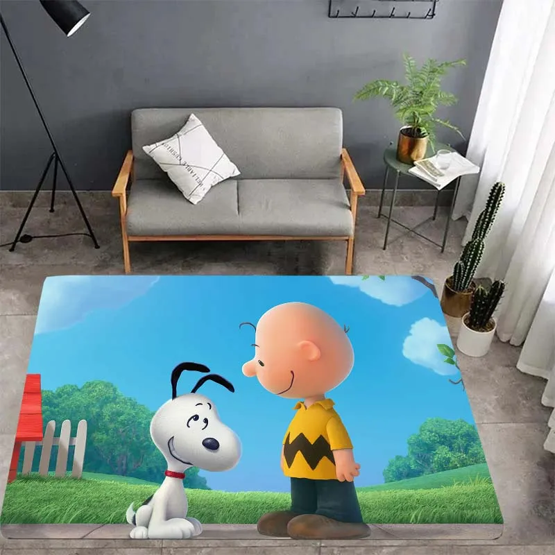 3d Snoopy carpet, living room bedroom housewares garden lawn mat children's room baby mat, bathroom kitchen non-slip carpet gift