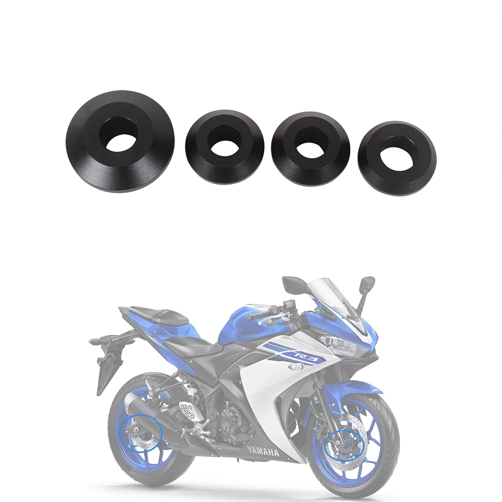 4PCS Aluminium Motorcycle Racing Wheel Spacer Kit For YAMAHA YZF R3 2015 2016 2017 2018 2019