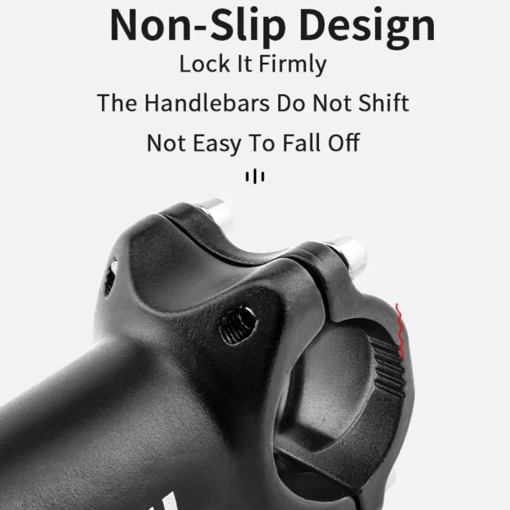 Aluminum Alloy 45 Degree Bike Stem 31.8mm Fork Anti-slip MTB Riser Stem Waterproof 28.6 Height Increase Bicycle Handlebar Stem