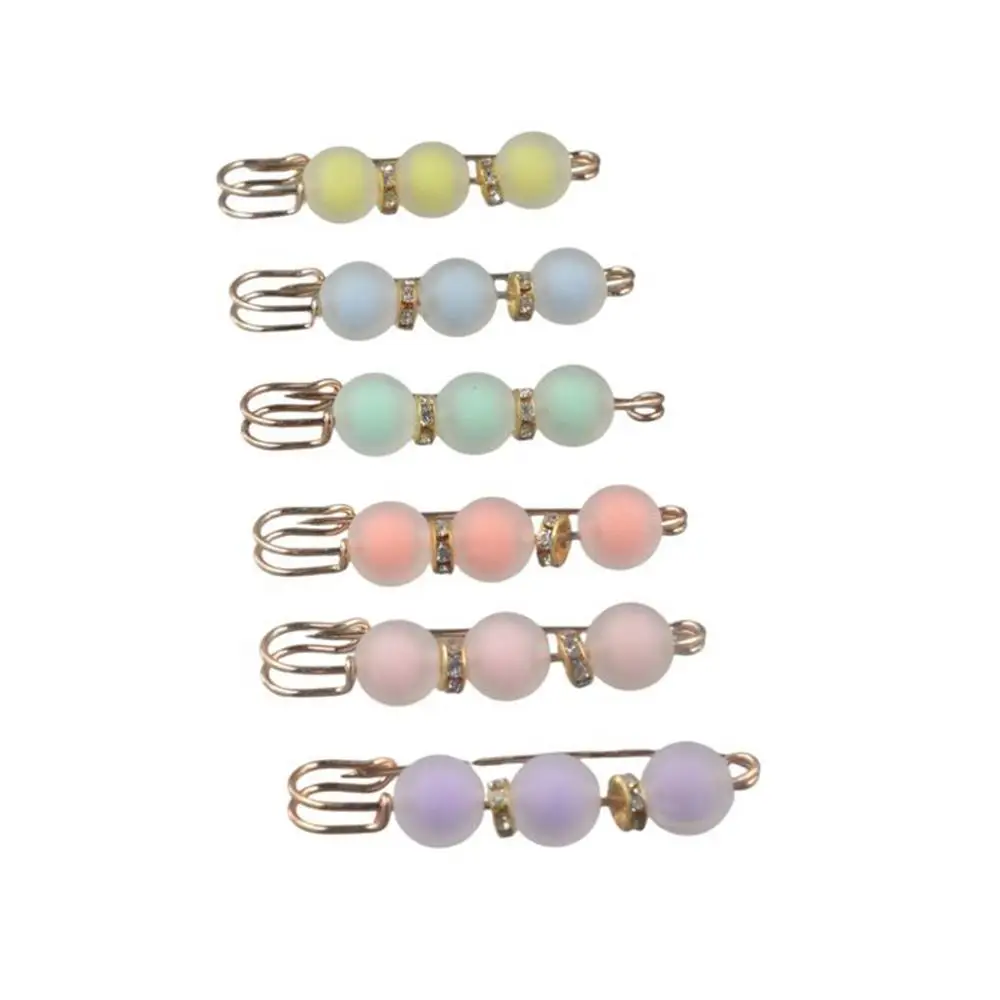 Elegant Acrylic Detachable Metal Pins Geometric U-Shape Sewing-Free Buckles for Jeans Scarf Buckle Korean Style Brooch Party