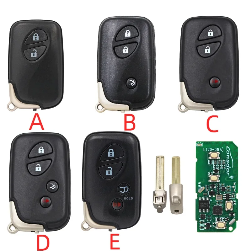 Lonsdor LT20-01EN Universal Smart Remote Key Keyless For Toyota Prado RAV4 Corolla Camry For Lexus ES IS LS 4D Chip 312-434Mhz