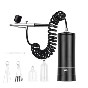 طقم طلاء فن الأظافر البخاخة مع ضاغط بخاخة صغيرة لطلاء الكيك محمول باليد رذاذ بندقية مسمار البخاخة أفضل 8 مسامير مسدس ضغط للمبيعات - No8