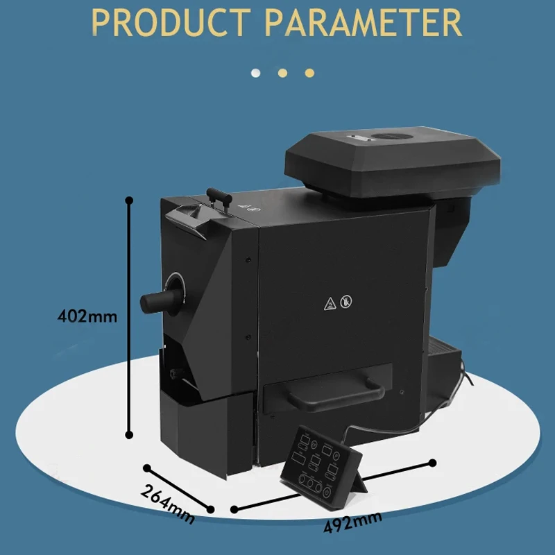 1000 W elektrische Kaffeebohnen-Bratmaschine, professionelle Kaffeeröstmaschinen, Edelstahl-Heizrohr, Kaffeeröster