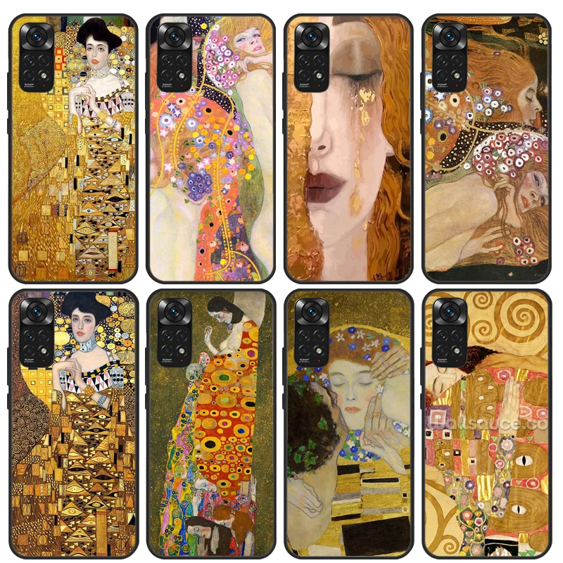 Gustav Klimt Abstract painting Case For Redmi Note 11 Pro Redmi Note 10 Pro 9 8 12 9S 10S 11S Redmi 10 9 9A 9C 10C Coque