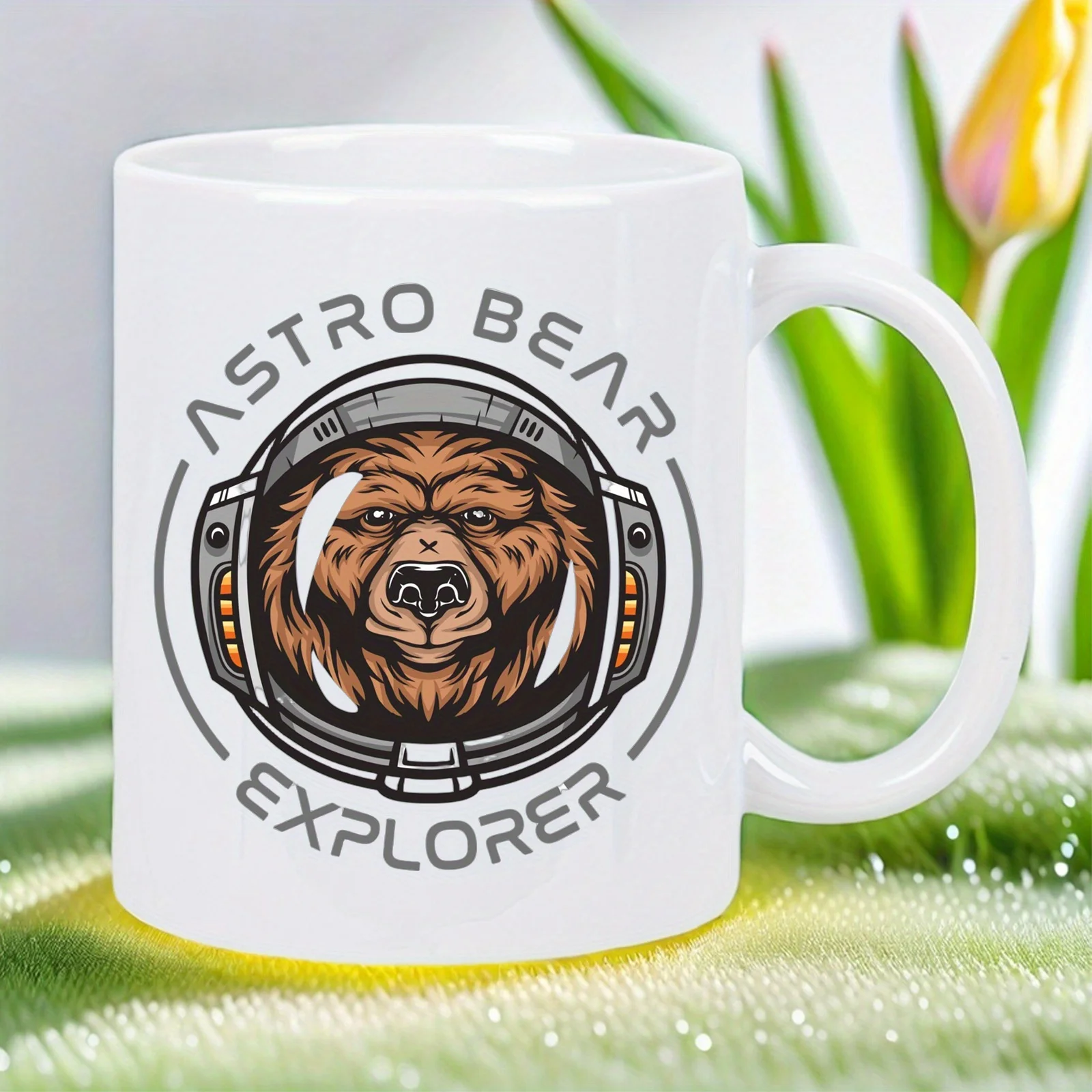 Cute Ceramic Mug Coffee Cup Astro Bear Explorer Space Theme Gift Novelty Drinkware Animal Design Perfect For Him Her