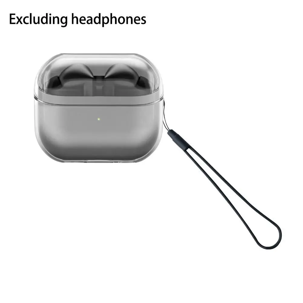 For Samsung Galaxy Buds3 Earphone Case Transparent Buds3pro Tpu Protective Case With Lanyside Headphones Protective Case