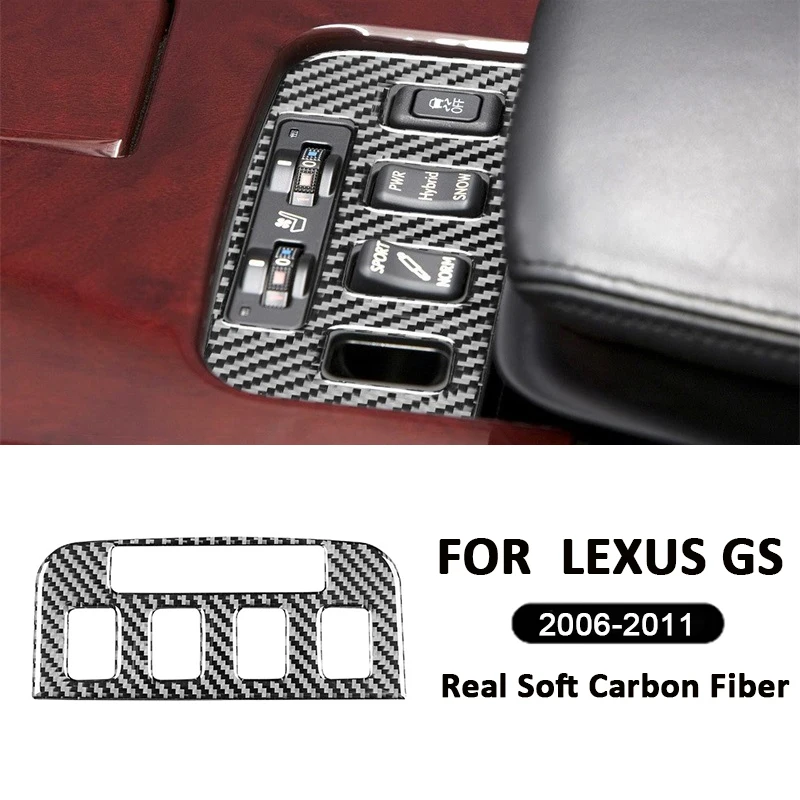 

Carbon Fiber Car Seat Adjustment Switch Buttons Panel Trim Frame Decoration Sticker For LEXUS GS 2006-2011 Interior Accessories