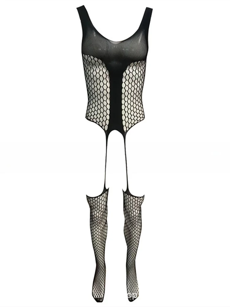 Sexy Mannen Ondergoed Lichaam Kousen Man Visnet Teddy Boddy Bodysuits Open Kruis Lingerie Mannelijke Erotische Porno Nachtkleding Gay Bodystocking
