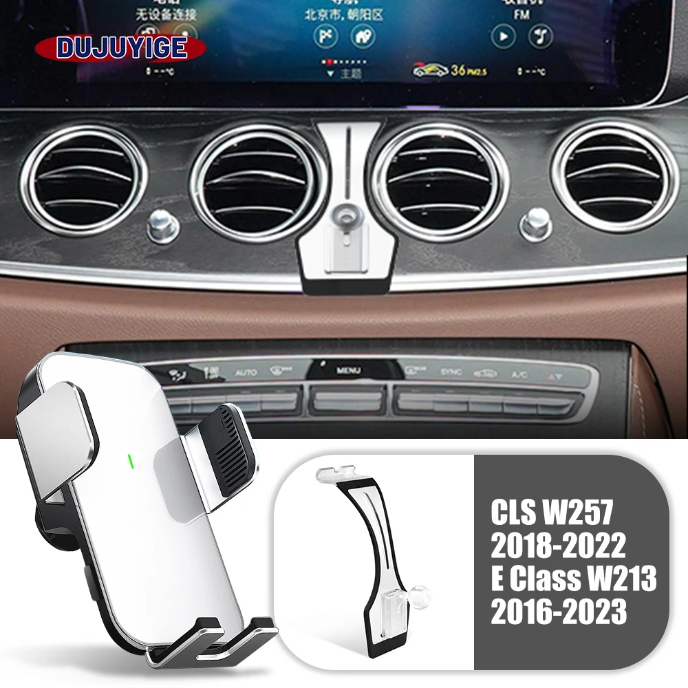 

Car Phone Holder Special Solar Magnetic Wireless Charging For Mercedes Benz CLS Class W257 2018-2022 E Class W213 2016-2023