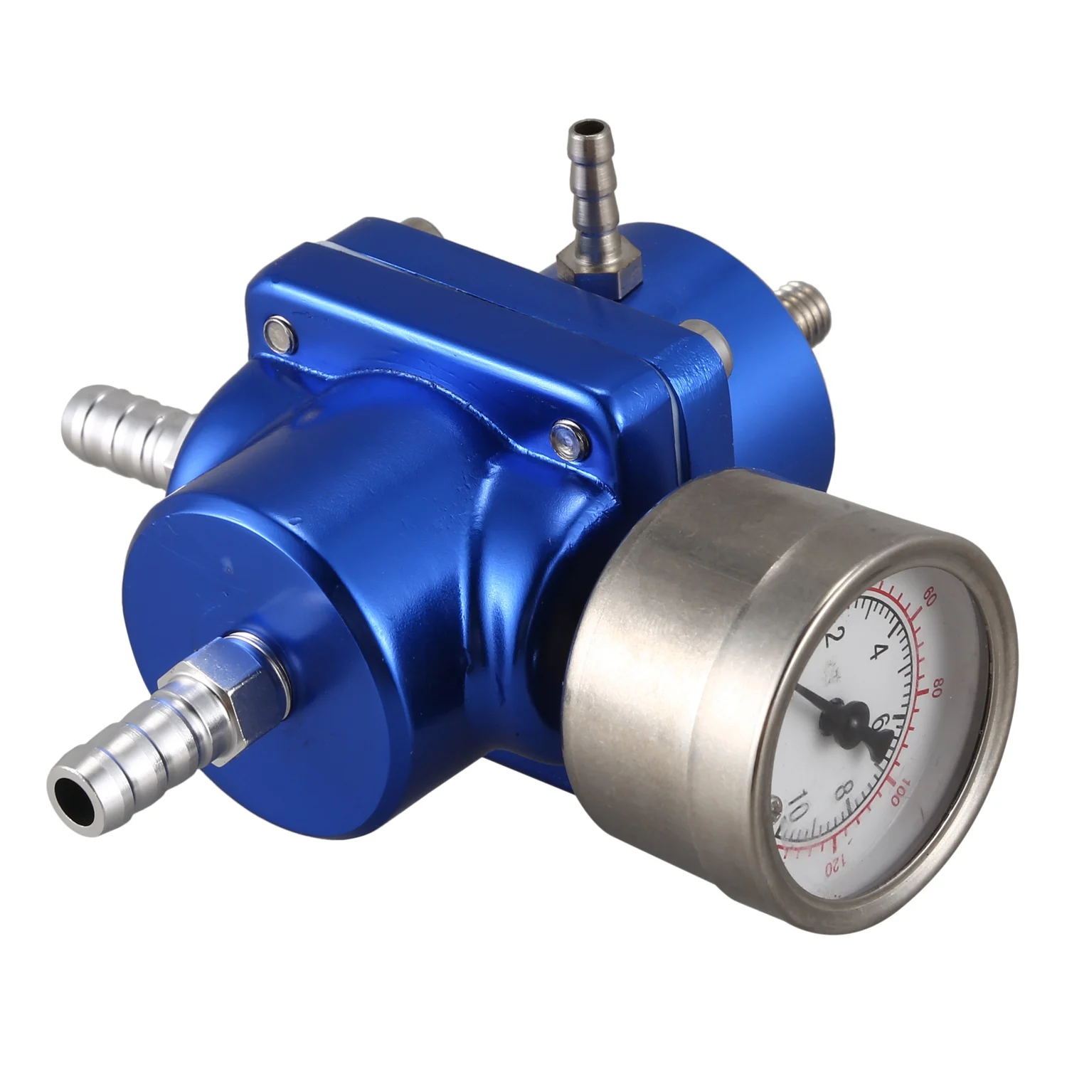 

Universal 0-140 Psi Adjustable Fuel Pressure Regulator W/ Gauge(Blue)