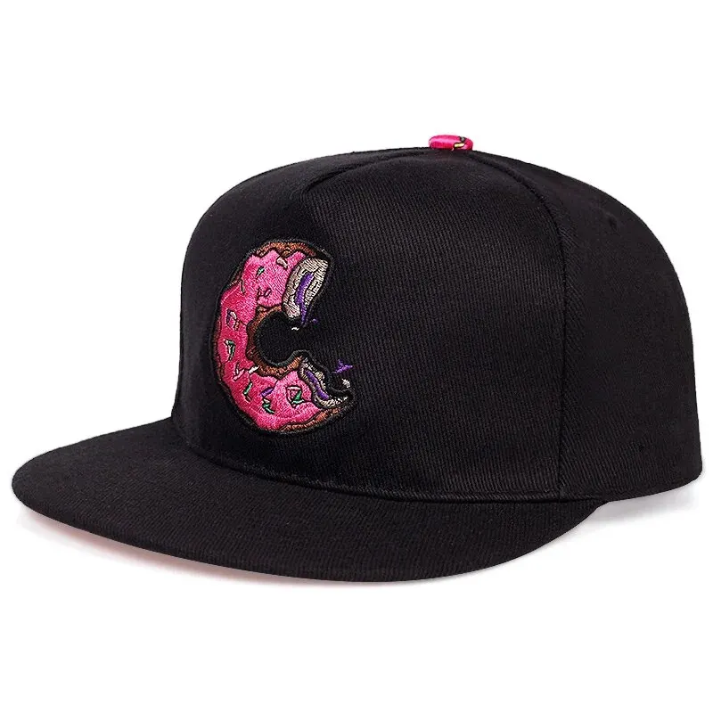 Unisex Doughnut Embroidery Hip-hop Hats Outdoor Adjustable Casual Baseball Caps Sunscreen Hat