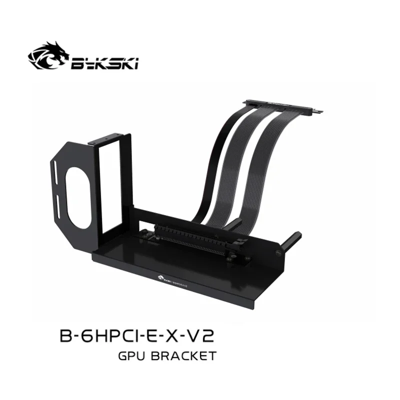 Bykski 25cm PC GPU Cards PCI Express Connector Reversing Bracket Riser Triple Slots Card 6 PCI-E Flexible Cable / Vertical Mount