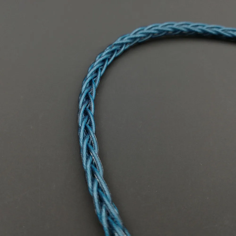 잉크 블루 8 가닥 굵은 392 코어 단결정 구리은 도금 Diy 이어폰 업그레이드 케이블 오디오 케이블 데이터 케이블 OD 4.8mm