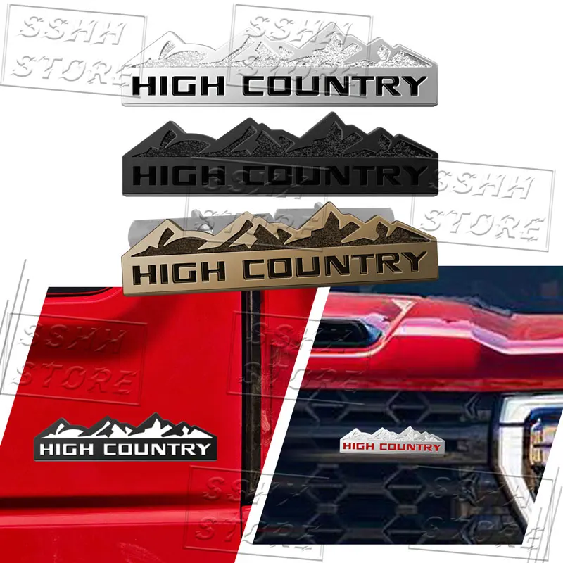 Car Metal Sticker High Country Emblem Fender Trunk Decal For Jeep Wrangler Renegade Grand Cherokee Front Grille Accessories