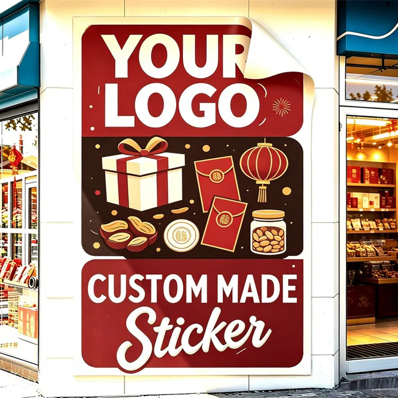Any Size 100cm Custom Sticker Lndoor And Outdoor Beauty Salon Shopping Mall Warning Message Commercial Advertising Promotion